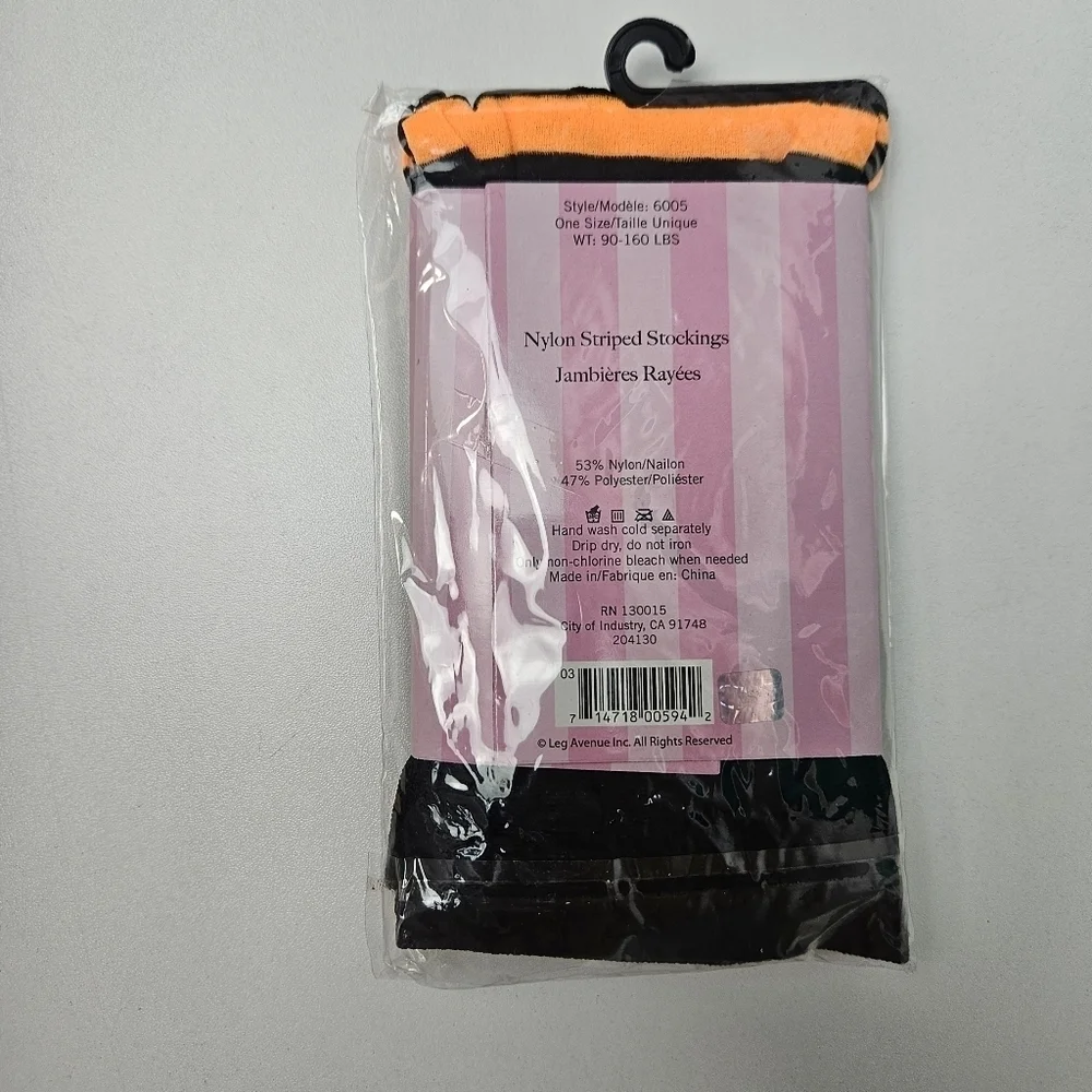 Halloween Stockings orange and black stripe
